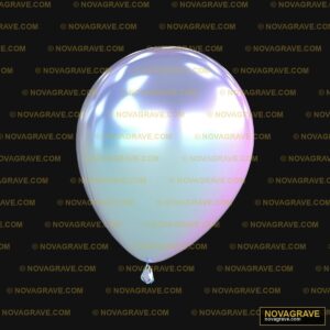 A White Balloon With A Blue And Pink Hue Other Designs - Design DTF