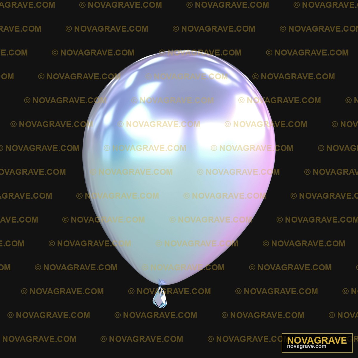 A White Balloon With A Blue And Pink Hue Other Designs - DTF Transfer Design