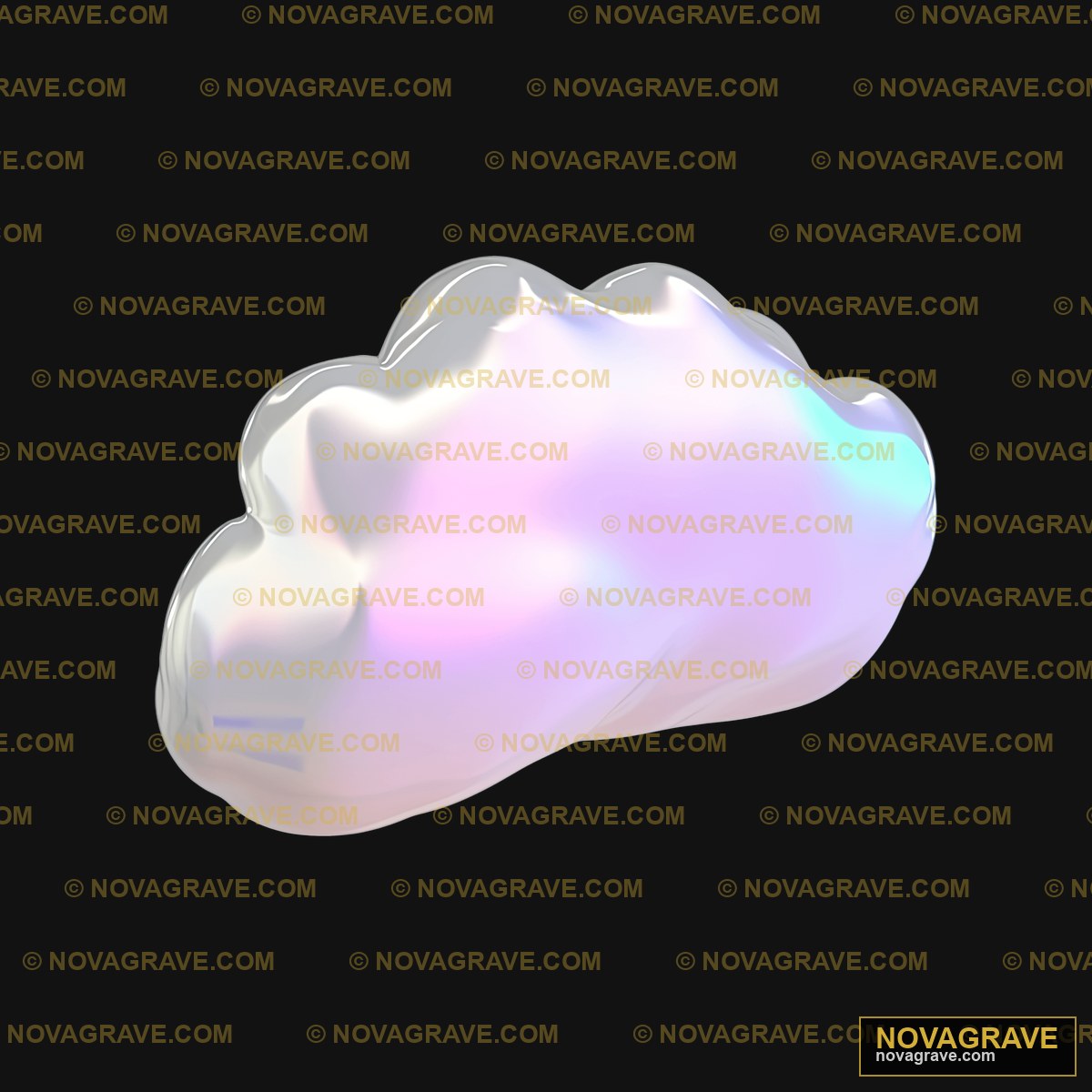 A White Cloud With A Rainbow Colored Tail Other Designs - DTF Transfer Design