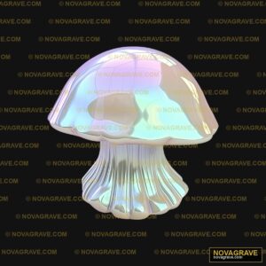 A White Jellyfish On A Black Background Animals Wildlife - DTF Transfer Design