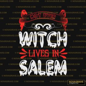 A White Poster With The Words Witch Lives Sal Typography Slogans - DTF Transfer Design