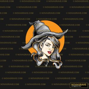 A Witch With A Hat And A Long Hair Other Designs - DTF Transfer Design