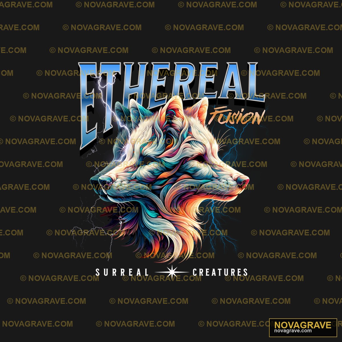 A Wolf With The Wordsthreat In The Background Animals Wildlife - DTF Transfer Design