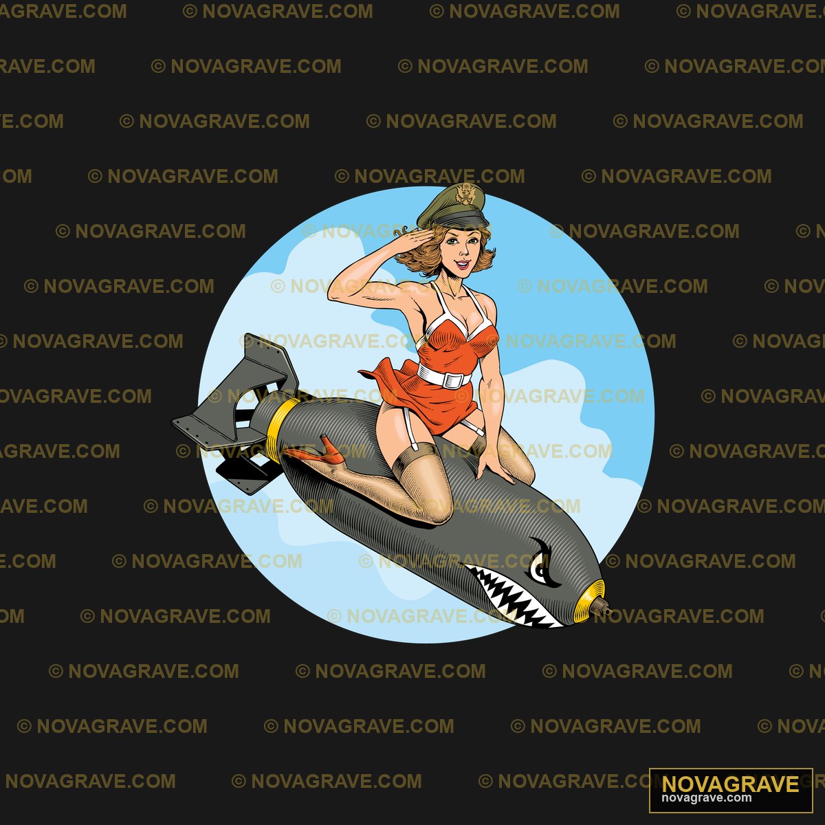 A Woman In A Bathingsuit Riding On A Jet Other Designs - DTF Transfer Design