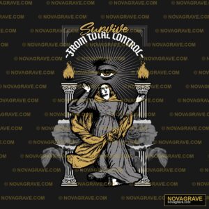 A Woman In A Black Dress With A Gold Crown An Animals Wildlife - DTF Transfer Design