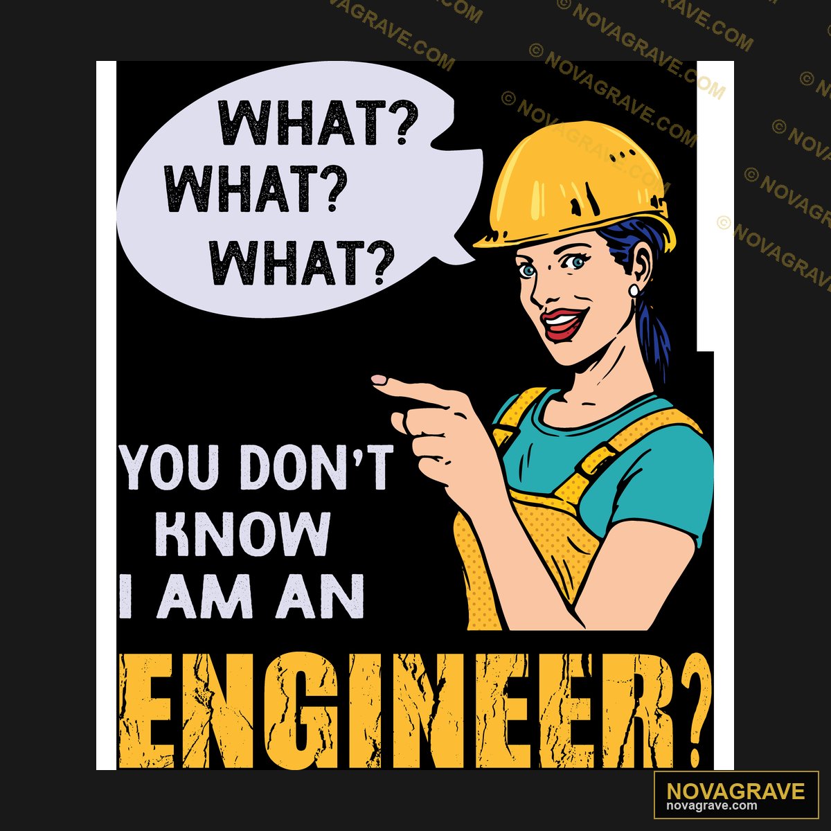 A Woman In A Hard Hat Pointing At The Word Wh Other Designs - DTF Ontwerp