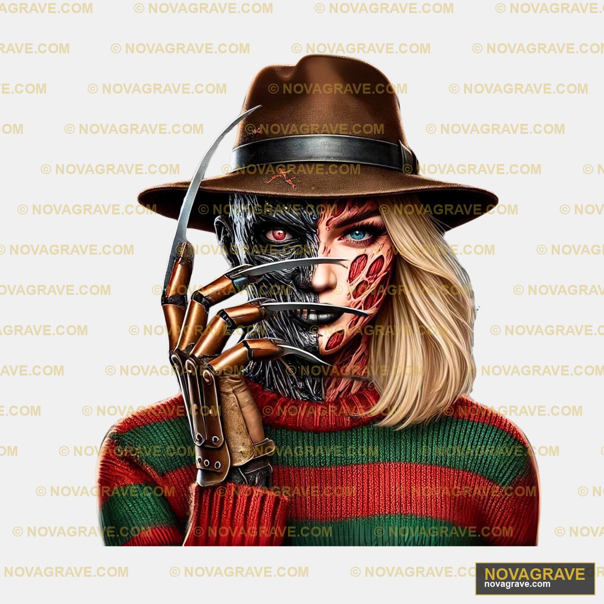 A Woman In A Hat And Sweater Holding A Gun Seasonal Holiday - Design DTF