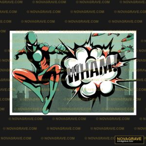 A Woman In A Superhero Costume Is Punching A Other Designs - DTF Transfer Design