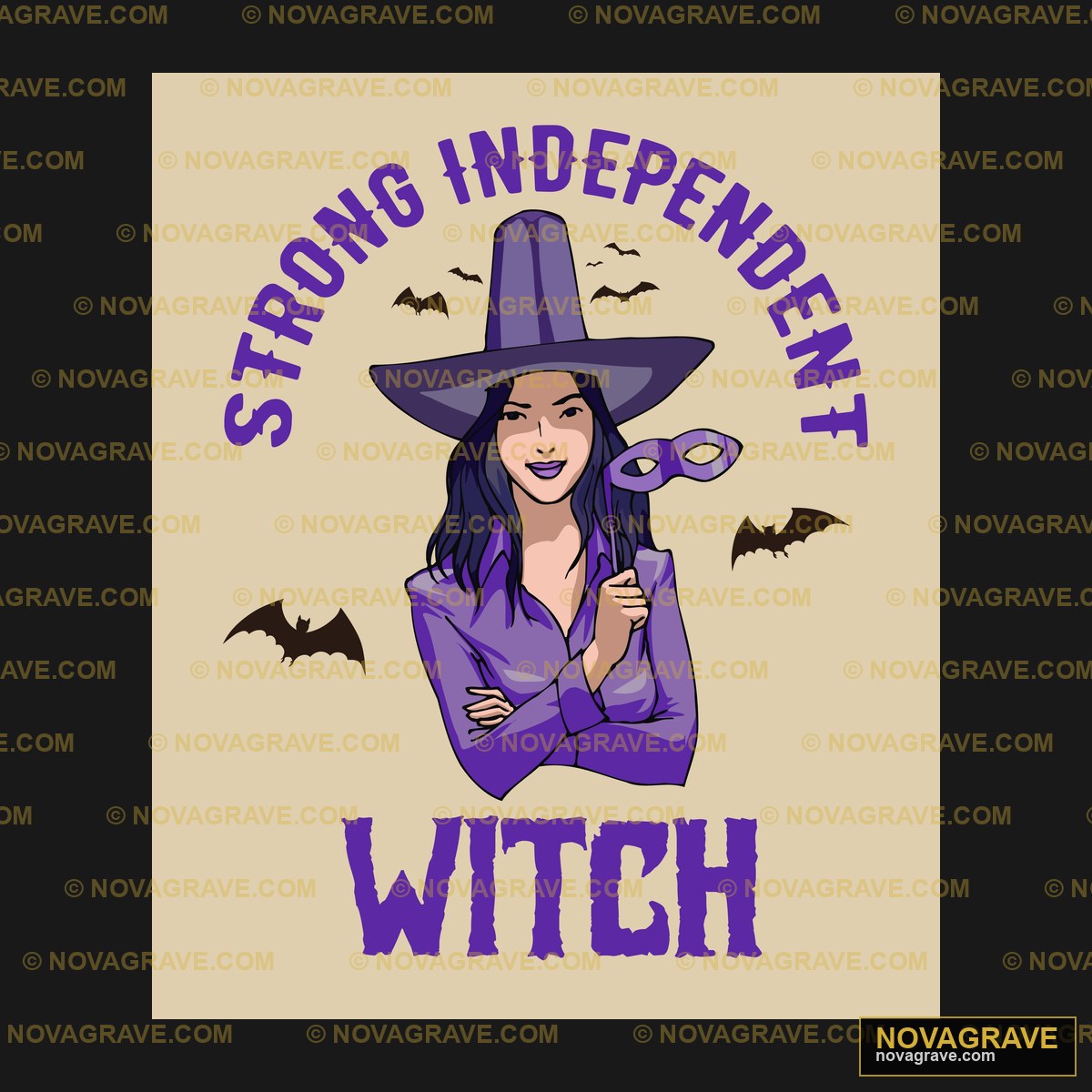 A Woman In A Witch Costume With Bats Around H Other Designs - Design DTF
