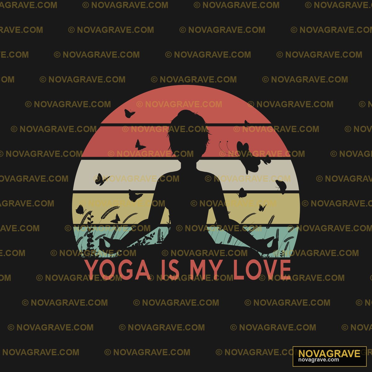 A Woman In A Yoga Pose With Butterflies Flyin Seasonal Holiday - Design DTF