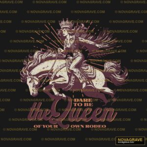 A Woman Riding A Horse With A Crown On Her He Animals Wildlife - DTF Transfer Design