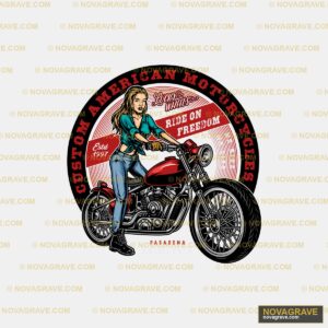 Custom American Motorcycles Ride on Freedom DTF Design PNG