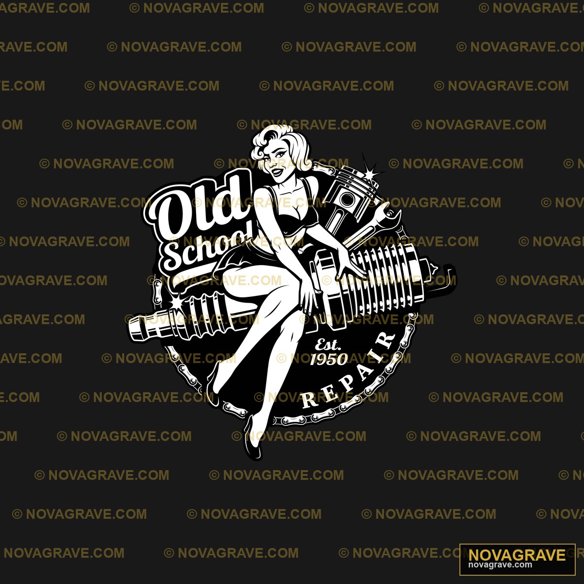 A Woman Sitting On A Tire With The Words Oil Typography Slogans - DTF Transfer Design
