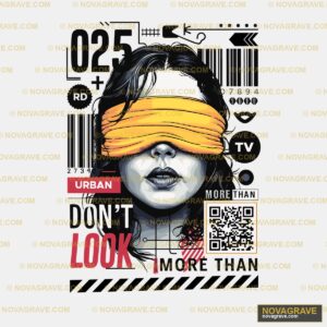 A Woman With A Bandage On Her Head Music Culture - DTF Ontwerp