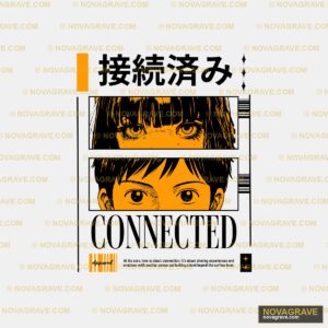 A Woman With A Black Background And Orange Ey Other Designs - Design DTF