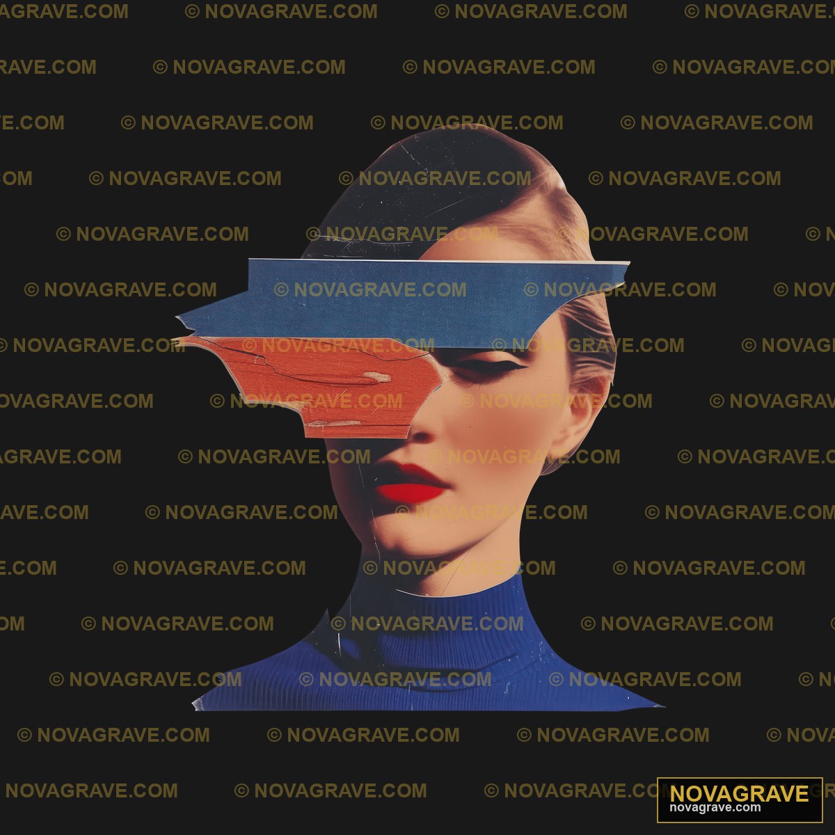 A Woman With A Blue Hat And Red Lipstick Other Designs - DTF Transfer Design