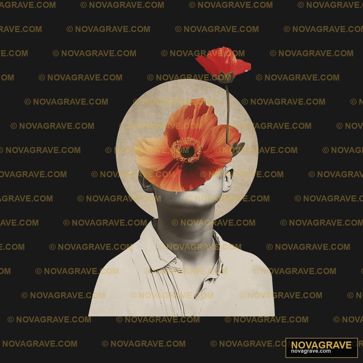 A Woman With A Flower On Her Head Nature Botanical - DTF Transfer Design