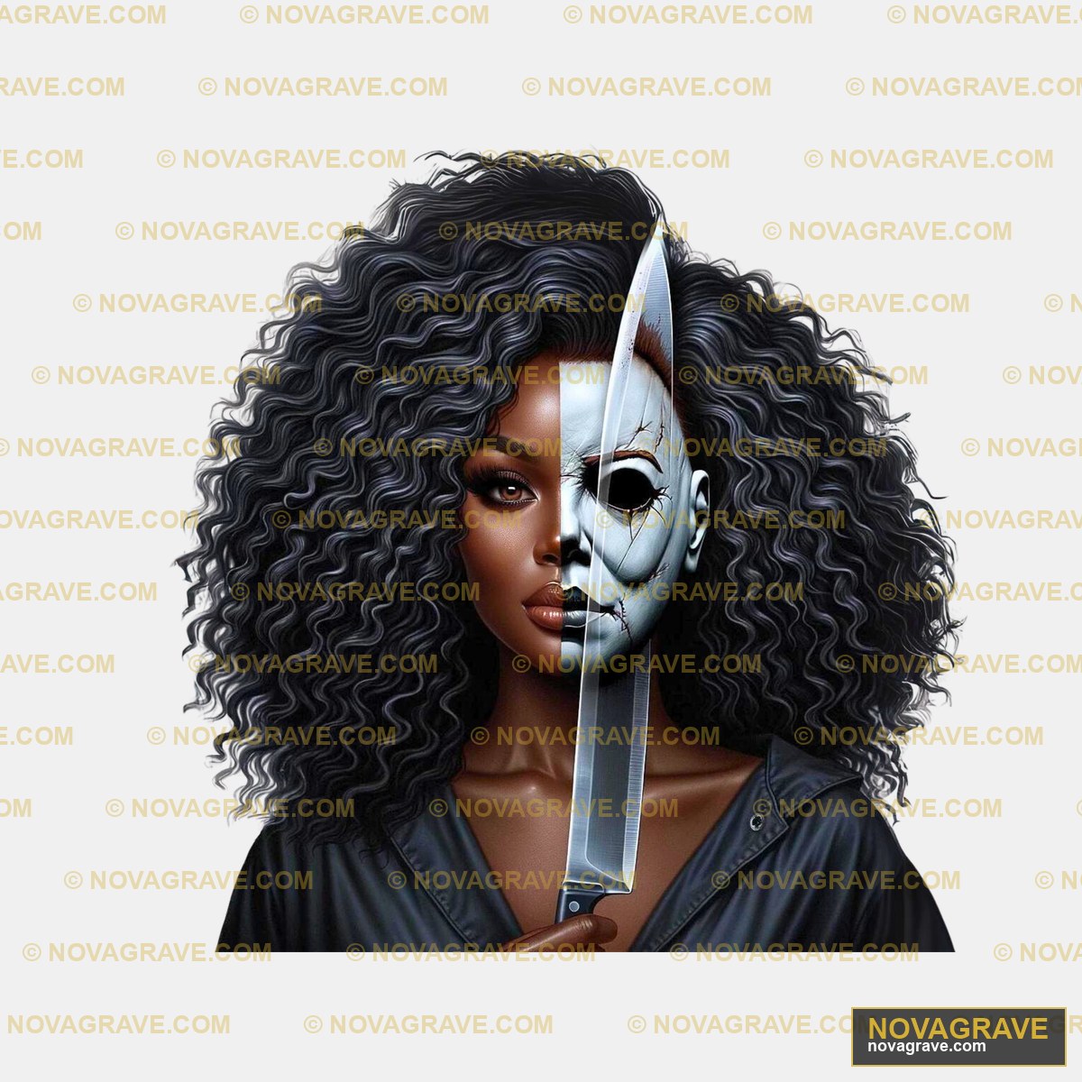 A Woman With A Knife In Her Mouth Other Designs - DTF Transfer Design