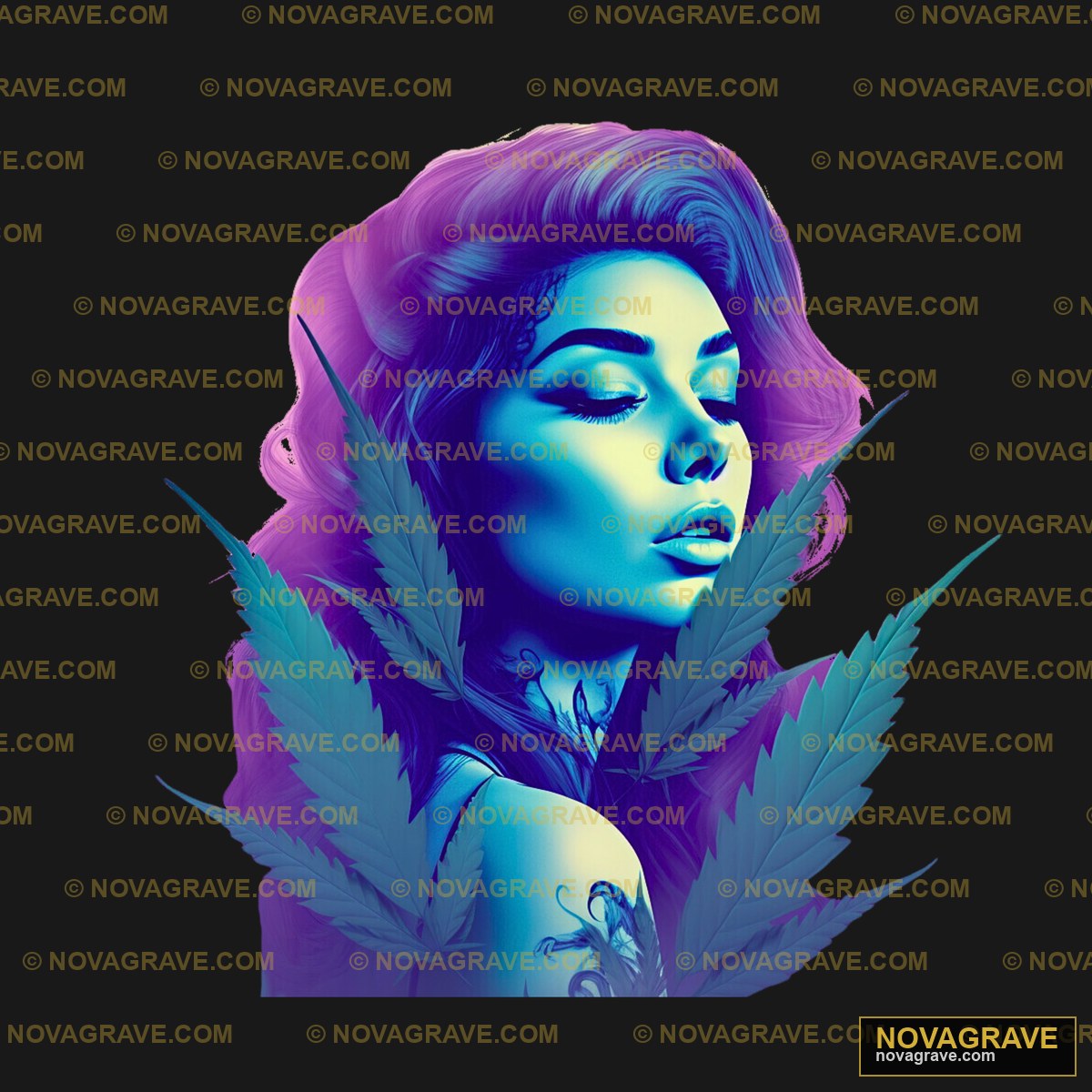 A Woman With A Leaf On Her Shoulder Nature Botanical - Design DTF