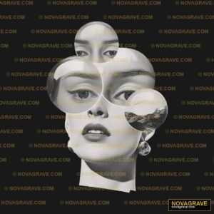 A Woman With A Pair Of Glasses On Her Face Other Designs - DTF Ontwerp