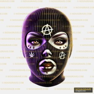 A Woman With A Purple Face And Black Hair Other Designs - DTF Ontwerp
