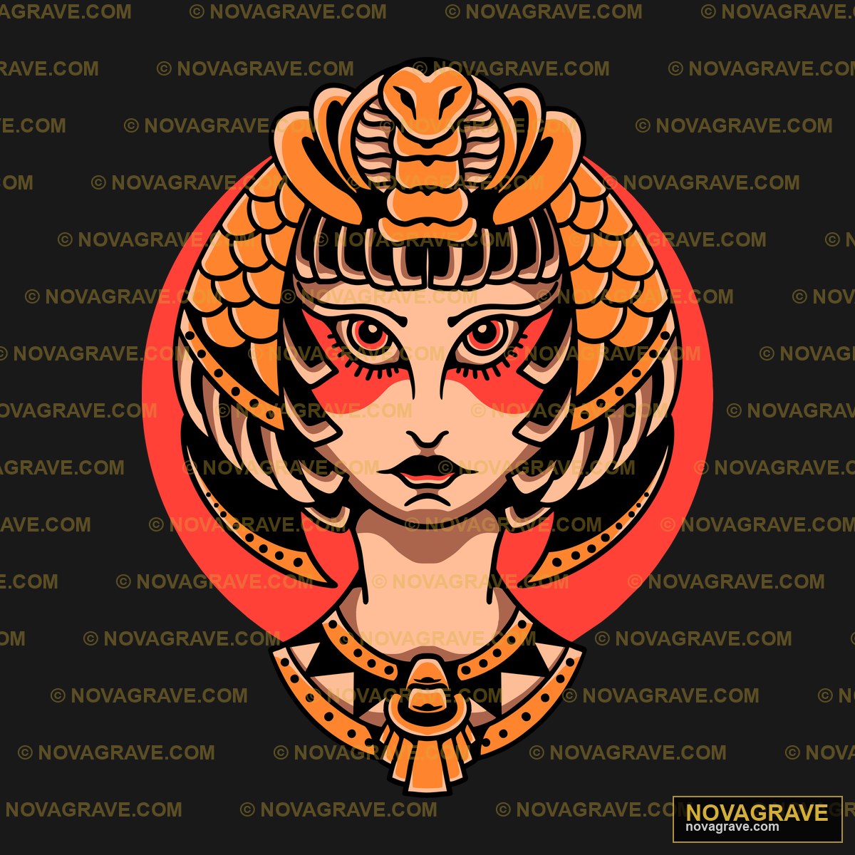 A Woman With A Red And Black Hair Other Designs - Design DTF