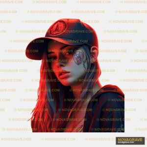 A Woman With A Tattoo On Her Face Streetwear Urban - Design DTF