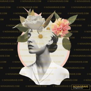A Woman With Flowers In Her Hair Nature Botanical 2 - DTF Transfer Design