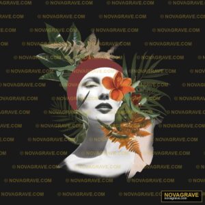 A Woman With Flowers In Her Hair Nature Botanical 3 - DTF Transfer Design
