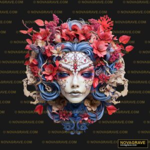 A Woman With Flowers On Her Head Nature Botanical - Design DTF