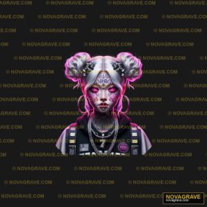 A Woman With Pink Hair And Tattoos Other Designs - DTF Ontwerp