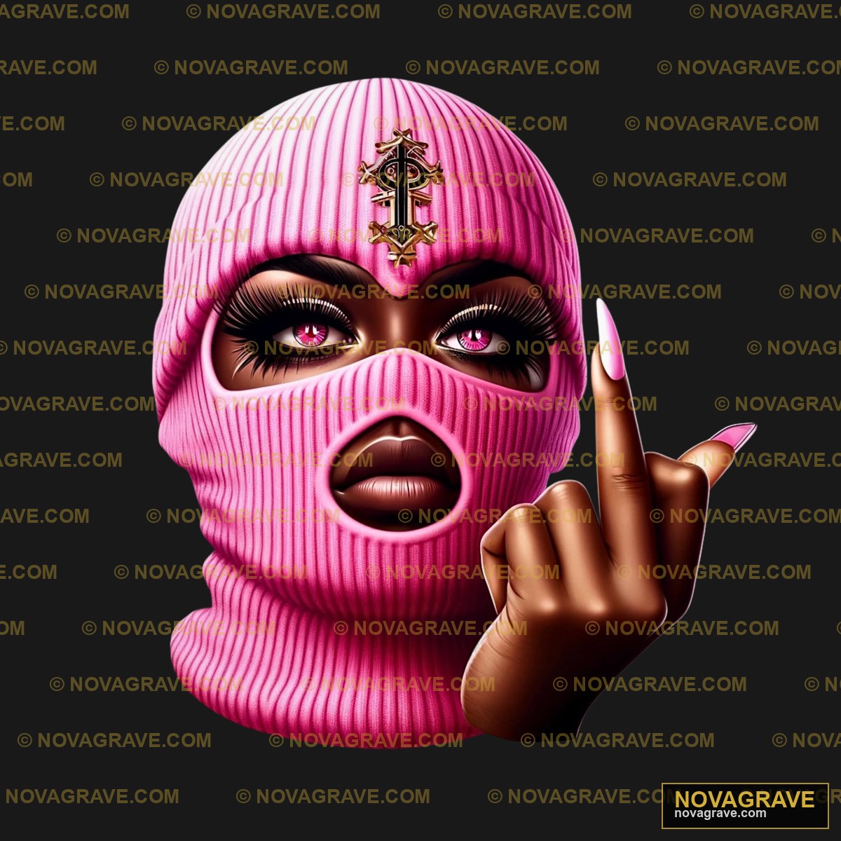 A Woman With Pink Makeup And A Pink Hat Other Designs - Design DTF