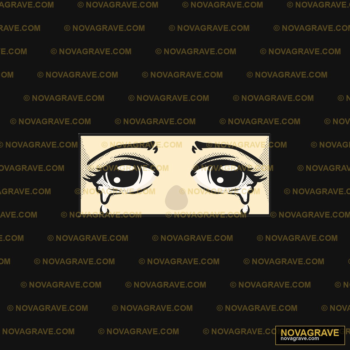 A Womans Eyes With A Teary Expression Other Designs - Design DTF
