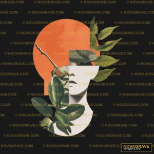 A Womans Face With Leaves In Her Hair Other Designs - Design DTF