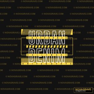 A Yellow And Black Logo With Other Designs - Design DTF