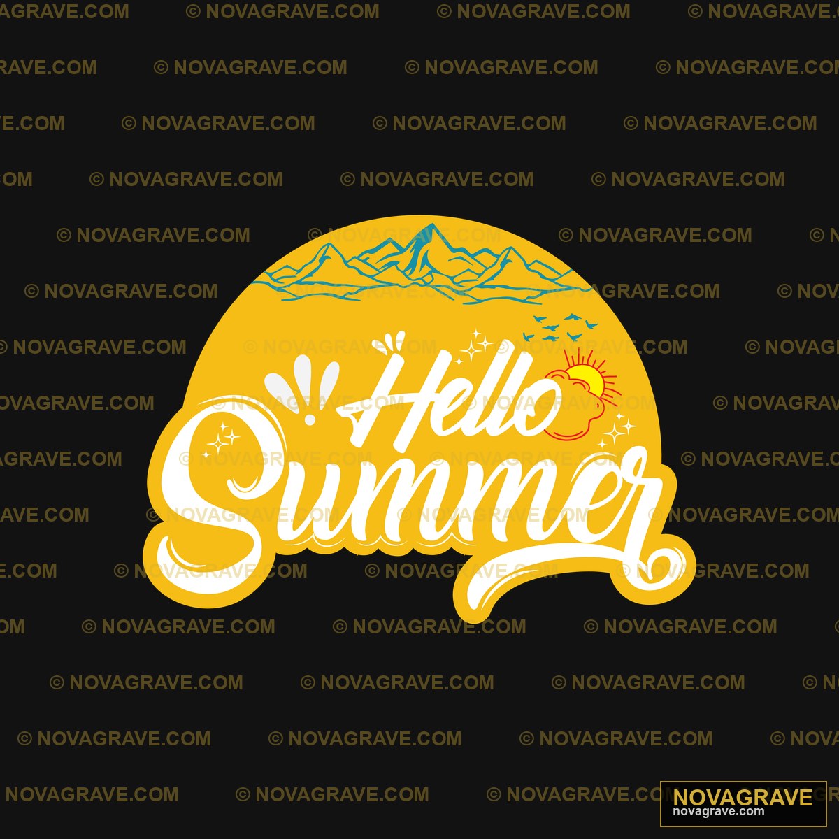 A Yellow And Blue Logo With The Words Hello S Nature Botanical - Design DTF