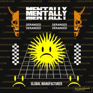 A Yellow Sun With A Face And Eyes Nature Botanical - DTF Transfer Design