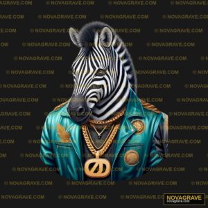 Dapper Zebra Portrait DTF Design SVG - Streetwear Urban Art