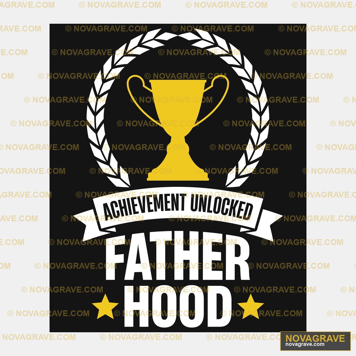 Achievement Unlocked Fatherhood Logo Streetwear Urban - DTF Ontwerp