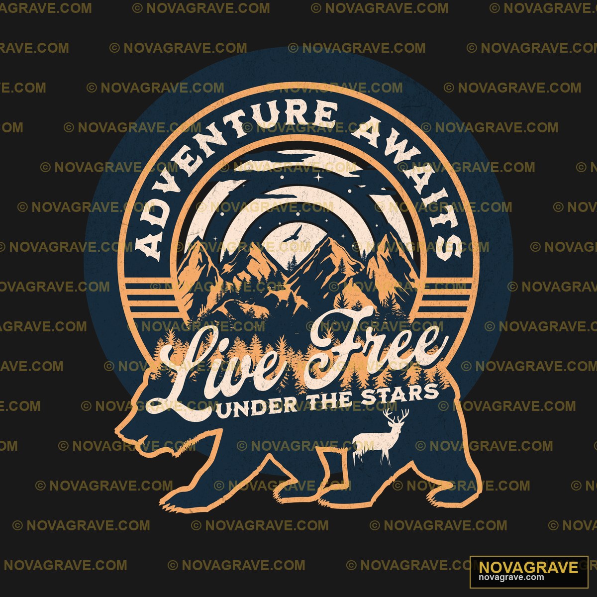 Adventure Is Life Under The Stars Nature Botanical - Design DTF