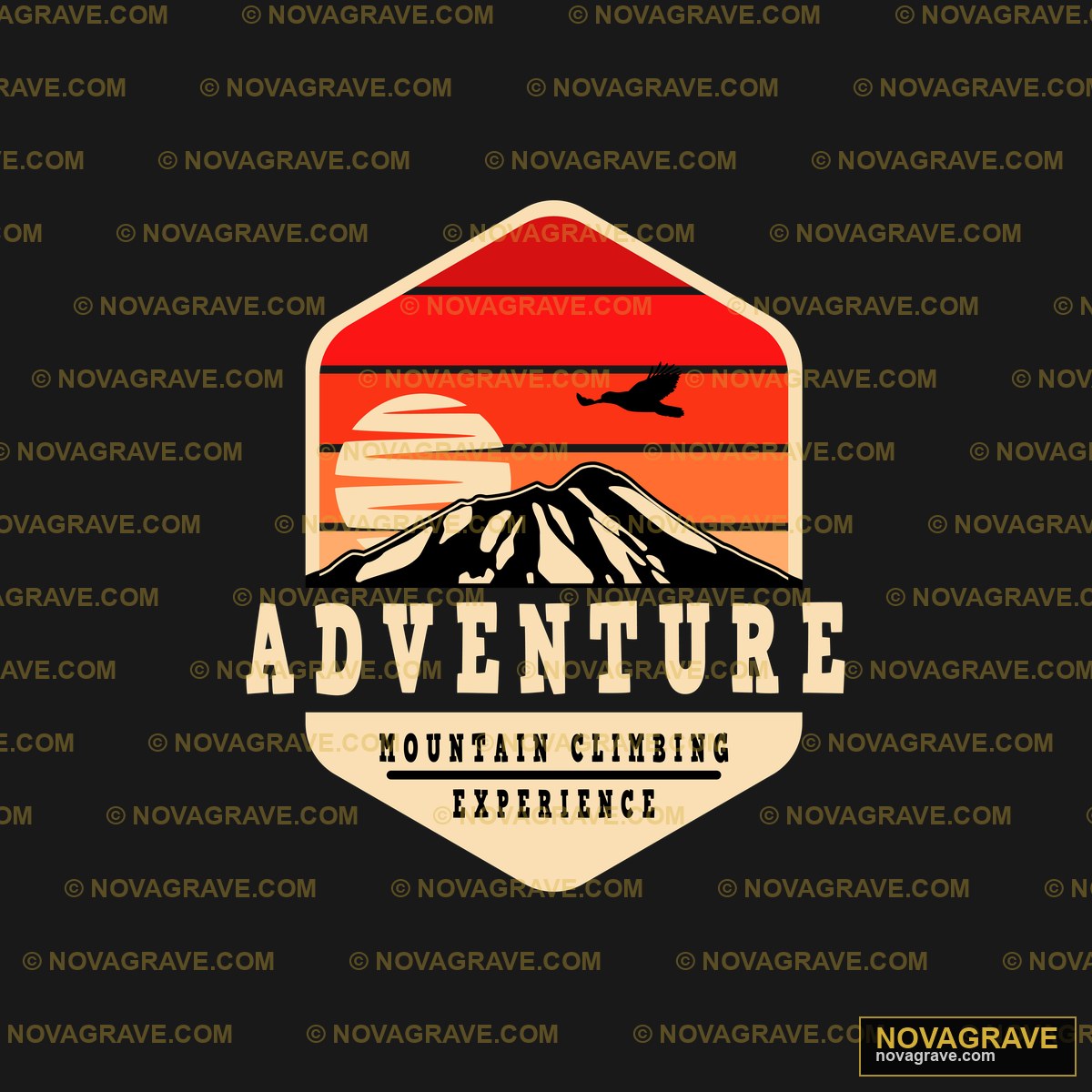 Adventure Mountain Logo Nature Botanical - Design DTF