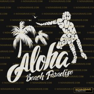 Alda Beach Paradise Logo Nature Botanical - DTF Transfer Design