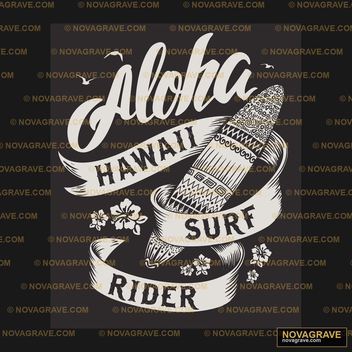 Alha Hawaiian Surf Surfboarder T Shirt Design Sports Fitness - DTF Ontwerp