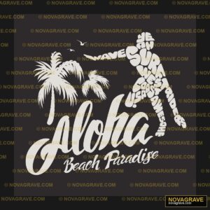 Alo Beach Paradise Nature Botanical DTF Design