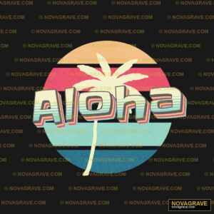 Alora Beach Logo Nature Botanical DTF Design