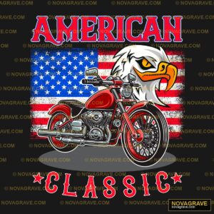 American Classic Motorcycle T Shirt Retro Vintage - DTF Ontwerp