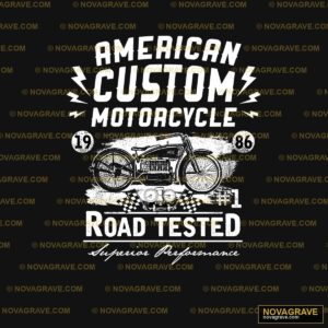 American Custom Motorcycle T Shirt Other Designs - DTF Ontwerp