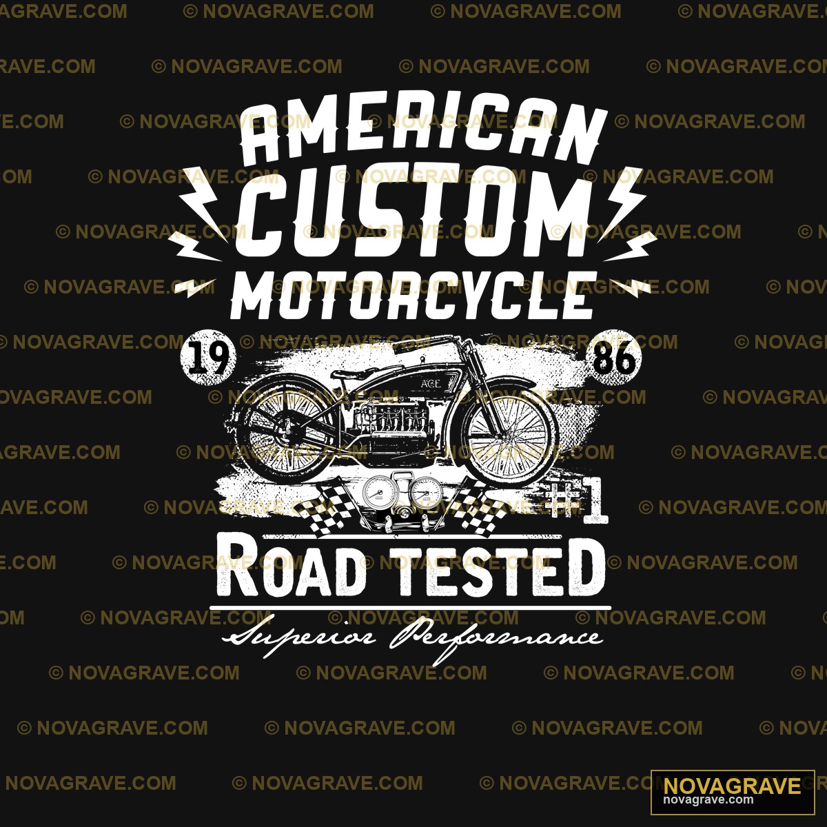 American Custom Motorcycle T Shirt Other Designs - DTF Ontwerp