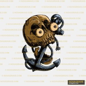 An Anchor And A Skull Streetwear Urban - Design DTF