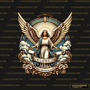 An Angel With Wings And A Banner Religious Spiritua DTF Design